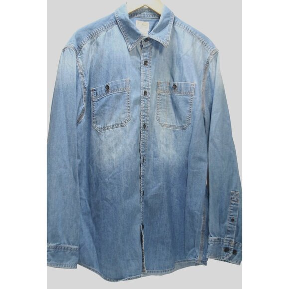 L. L. Bean Other - L.L. Bean Traditional Fit Denim Chambray Workwear Shirt Mens Large Casual Rugged
